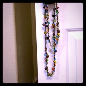 SOLD 
Extra Long Necklace - Multicolored beads